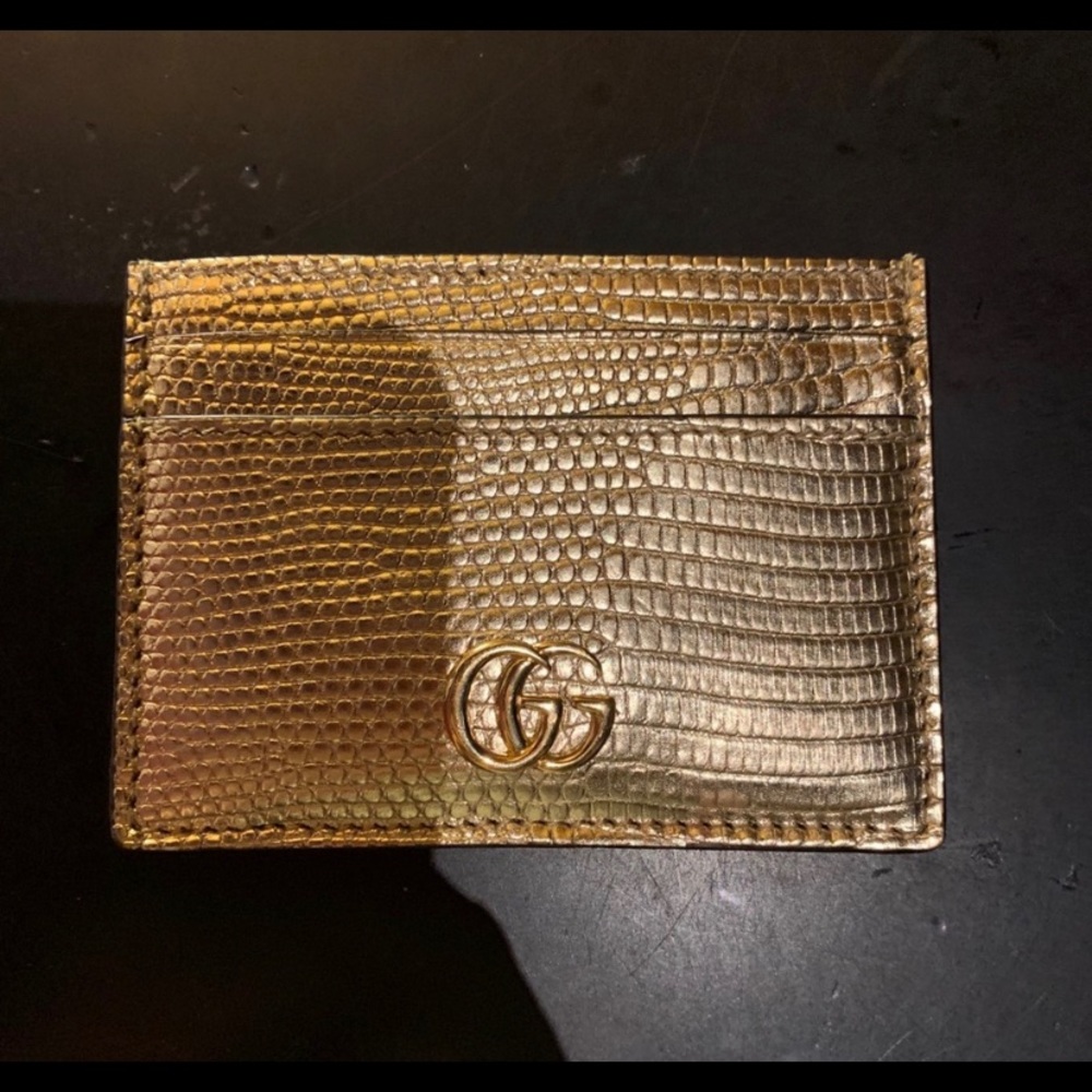 Gucci marmot lizard skin wallet